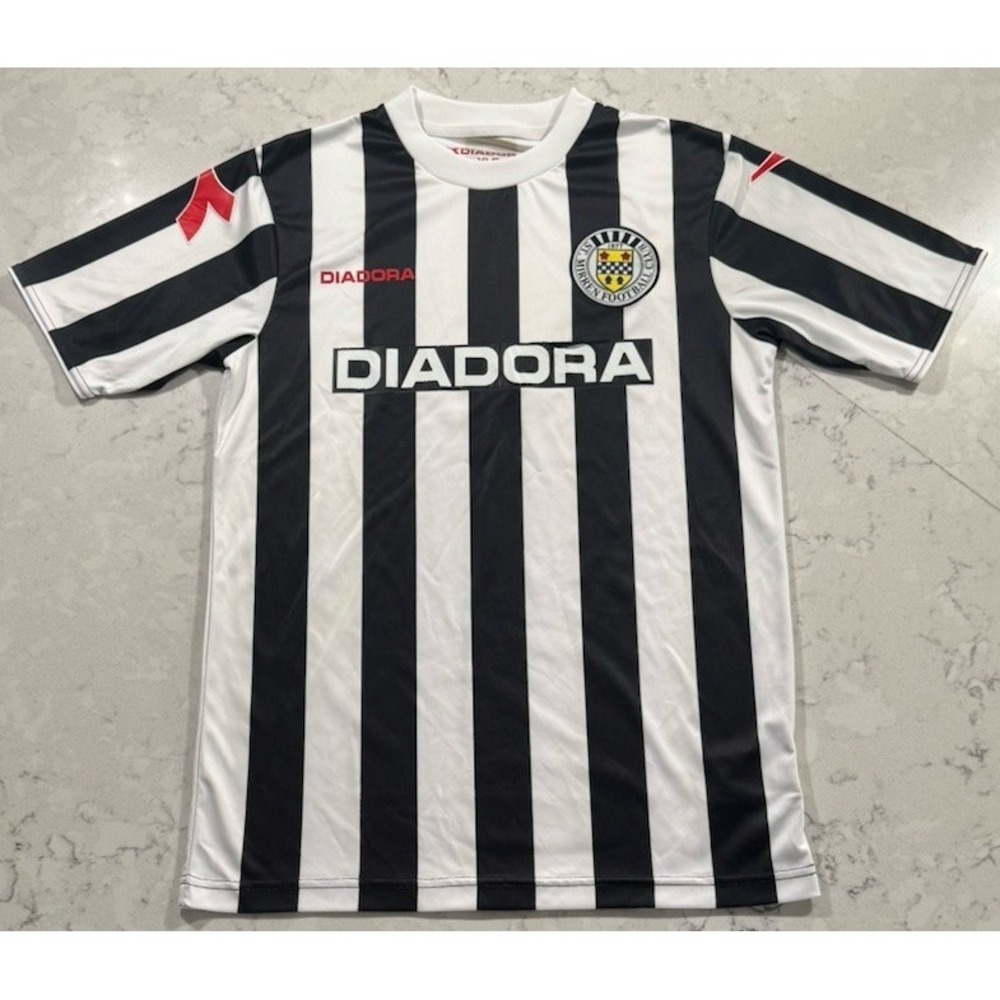 St. Mirren FC 2012–13 Diadora Home Jersey Size XLB Extra Large Boy Black White